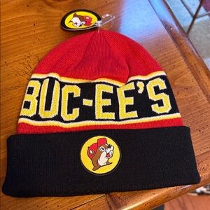 Buc-ee's Red and Black Beanie Hat